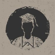 Student design on grunge background vector N2
