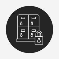 locker line icon