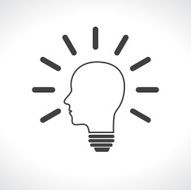 head man lightbulb icon