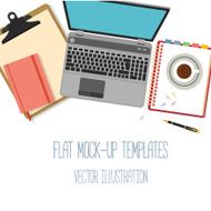 Flat mockups for design and infographics N2