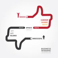 Infographic bussiness route to success concept template design N2