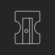Pencil sharpener line icon N6
