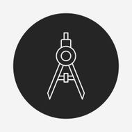 Stationery compasses line icon N6