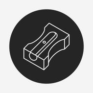 Pencil sharpener line icon N13