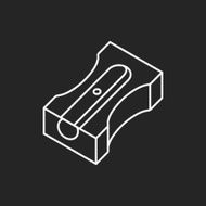 Pencil sharpener line icon N14