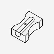 Pencil sharpener line icon N16