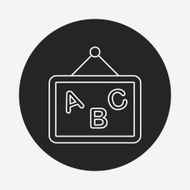 black board line icon N2