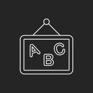 black board line icon N3