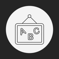 black board line icon N4