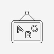 black board line icon N5