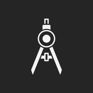 Stationery compasses icon N7