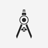 Stationery compasses icon N9