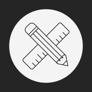pen pencil line icon N44