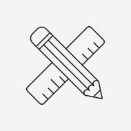 pen pencil line icon N45