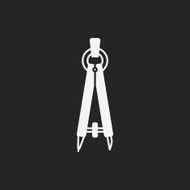 Stationery compasses icon N11