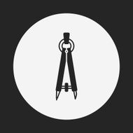 Stationery compasses icon N12