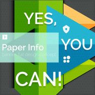 Flat design square banner with slogan N14