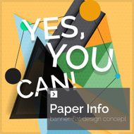 Flat design square banner with slogan N16