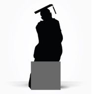 girl silhouette in a gown N8