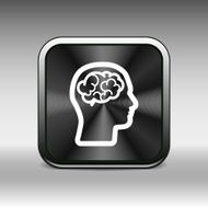 Head brain icon think design over vector illustration N5