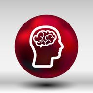 Head brain icon think design over vector illustration N6