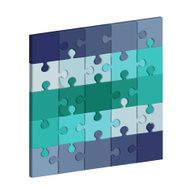 3d jigsaw puzzles on white background