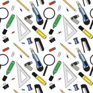 Stationery tools vector pattern