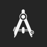 Stationery compasses icon N15