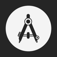 Stationery compasses icon N16