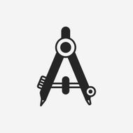 Stationery compasses icon N17