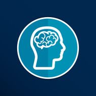 Head brain icon think design over vector illustration N7