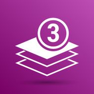 Elegant pyramid multiple layer element icons business