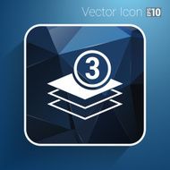 Elegant pyramid multiple layer element icons business N3