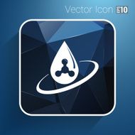 chemical logo icon drop water element formula symbol atom