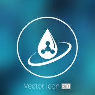 chemical icons icon drop water element formula symbol atom gene N10