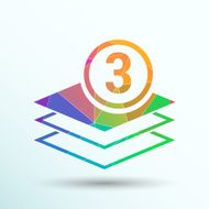 Elegant pyramid multiple layer element icons business N5
