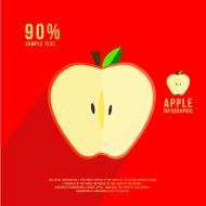 fruits vector illustration apple infographics