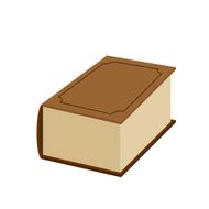 Big fat old book on a white background Vector illustration