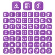 flat alphabet floral ornament on a volume buttons