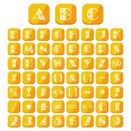 flat alphabet floral ornament on a volume buttons N2