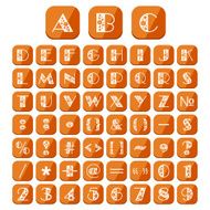 flat alphabet floral ornament on a volume buttons N3