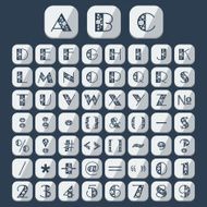 flat alphabet floral ornament on a volume buttons N4