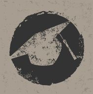 Hat of education design grunge concept vector