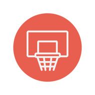 Basketball hoop thin line icon