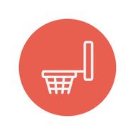 Basketball hoop thin line icon N2