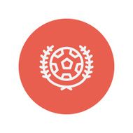 Sports soccer logo badges thin line icon