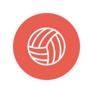 Volleyball ball thin line icon