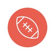 Football ball thin line icon