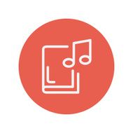 Music book thin line icon