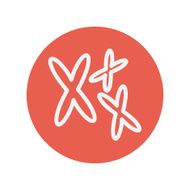 Chromosomes thin line icon